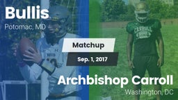 Matchup: Bullis vs. Archbishop Carroll  2017