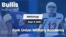 Matchup: Bullis vs. Fork Union Military Academy 2018