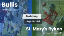 Matchup: Bullis vs. St. Mary's Ryken  2018