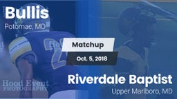Matchup: Bullis vs. Riverdale Baptist  2018