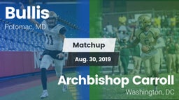 Matchup: Bullis vs. Archbishop Carroll  2019