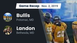 Recap: Bullis  vs. Landon  2019