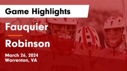 Fauquier  vs Robinson  Game Highlights - March 26, 2024