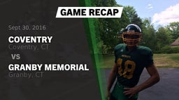 Recap: Coventry  vs. Granby Memorial  2016