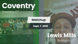 Matchup: Coventry vs. Lewis Mills  2018