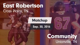 Matchup: East Robertson vs. Community  2016