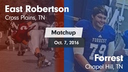 Matchup: East Robertson vs. Forrest  2016