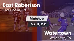 Matchup: East Robertson vs. Watertown  2016