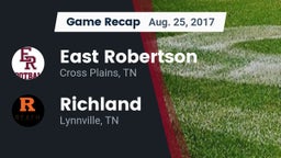 Recap: East Robertson  vs. Richland  2017