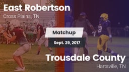 Matchup: East Robertson vs. Trousdale County  2017