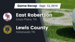 Recap: East Robertson  vs. Lewis County  2019