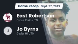 Recap: East Robertson  vs. Jo Byrns  2019