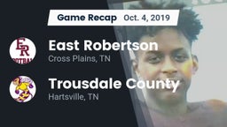 Recap: East Robertson  vs. Trousdale County  2019