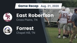 Recap: East Robertson  vs. Forrest  2020