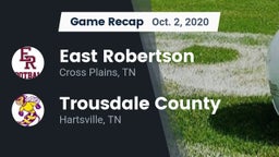 Recap: East Robertson  vs. Trousdale County  2020