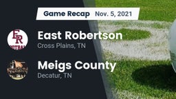 Recap: East Robertson  vs. Meigs County  2021