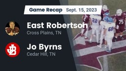 Recap: East Robertson  vs. Jo Byrns  2023