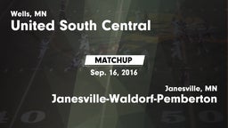 Matchup: United South Central vs. Janesville-Waldorf-Pemberton  2016