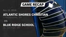 Recap: Atlantic Shores Christian  vs. Blue Ridge School 2016