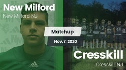 Matchup: New Milford vs. Cresskill  2020