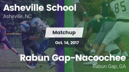 Matchup: Asheville vs. Rabun Gap-Nacoochee  2017