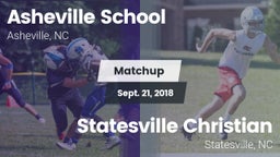 Matchup: Asheville vs. Statesville Christian  2018