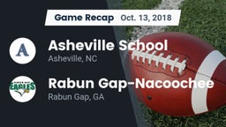 Recap: Asheville School vs. Rabun Gap-Nacoochee  2018