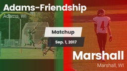 Matchup: Adams-Friendship vs. Marshall  2016