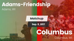 Matchup: Adams-Friendship vs. Columbus  2016