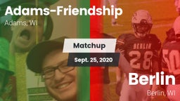 Matchup: Adams-Friendship vs. Berlin  2020