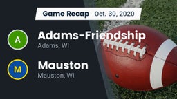 Recap: Adams-Friendship  vs. Mauston  2020