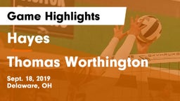 Hayes  vs Thomas Worthington  Game Highlights - Sept. 18, 2019