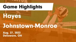 Hayes  vs Johnstown-Monroe  Game Highlights - Aug. 27, 2022