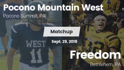 Matchup: Pocono Mountain West vs. Freedom  2018