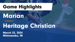 Marian  vs Heritage Christian  Game Highlights - March 23, 2024