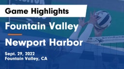 Fountain Valley  vs Newport Harbor  Game Highlights - Sept. 29, 2022