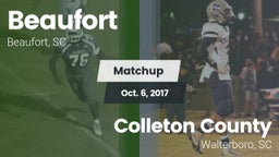 Matchup: Beaufort vs. Colleton County  2017