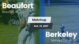 Matchup: Beaufort vs. Berkeley  2017