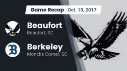 Recap: Beaufort  vs. Berkeley  2017