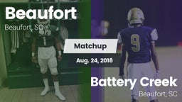 Matchup: Beaufort vs. Battery Creek  2018