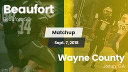 Matchup: Beaufort vs. Wayne County  2018