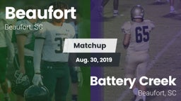 Matchup: Beaufort vs. Battery Creek  2019