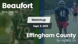 Matchup: Beaufort vs. Effingham County  2019