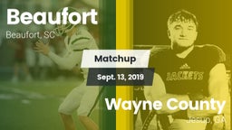Matchup: Beaufort vs. Wayne County  2019