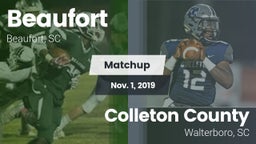 Matchup: Beaufort vs. Colleton County  2019