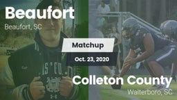 Matchup: Beaufort vs. Colleton County  2020