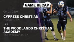 Recap: Cypress Christian  vs. The Woodlands Christian Academy  2016