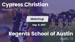Matchup: Cypress Christian vs. Regents School of Austin 2017