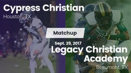Matchup: Cypress Christian vs. Legacy Christian Academy  2017