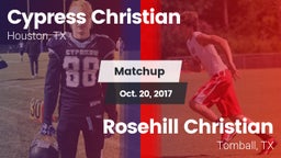 Matchup: Cypress Christian vs. Rosehill Christian  2017